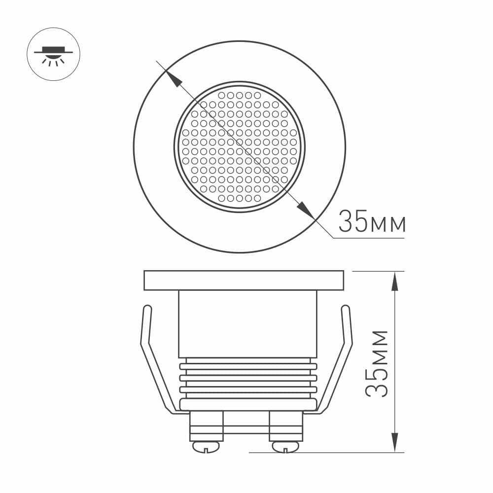 Arlight Светодиодный светильник LTM-R35WH 1W Day White 30deg (IP40 Металл, 3 года) 020752 — миниатюра 7