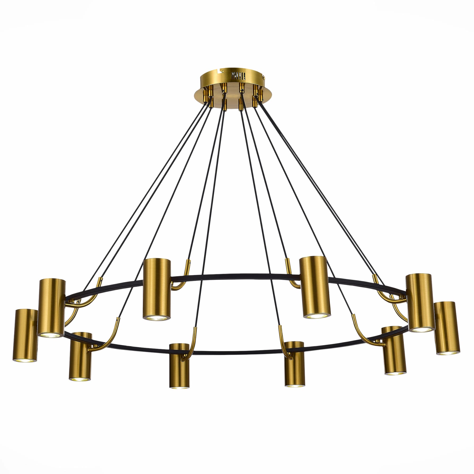 ST Luce SL1215.403.10 Светильник подвесной Черный, Латунь/Латунь GU10 10*5W 4000K