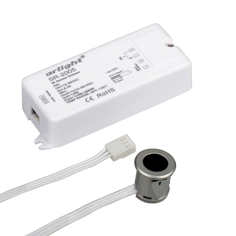 Arlight Диммер SR-2005 Silver-R (12-36V, 96-288W, IR-Sensor) (-) 020211