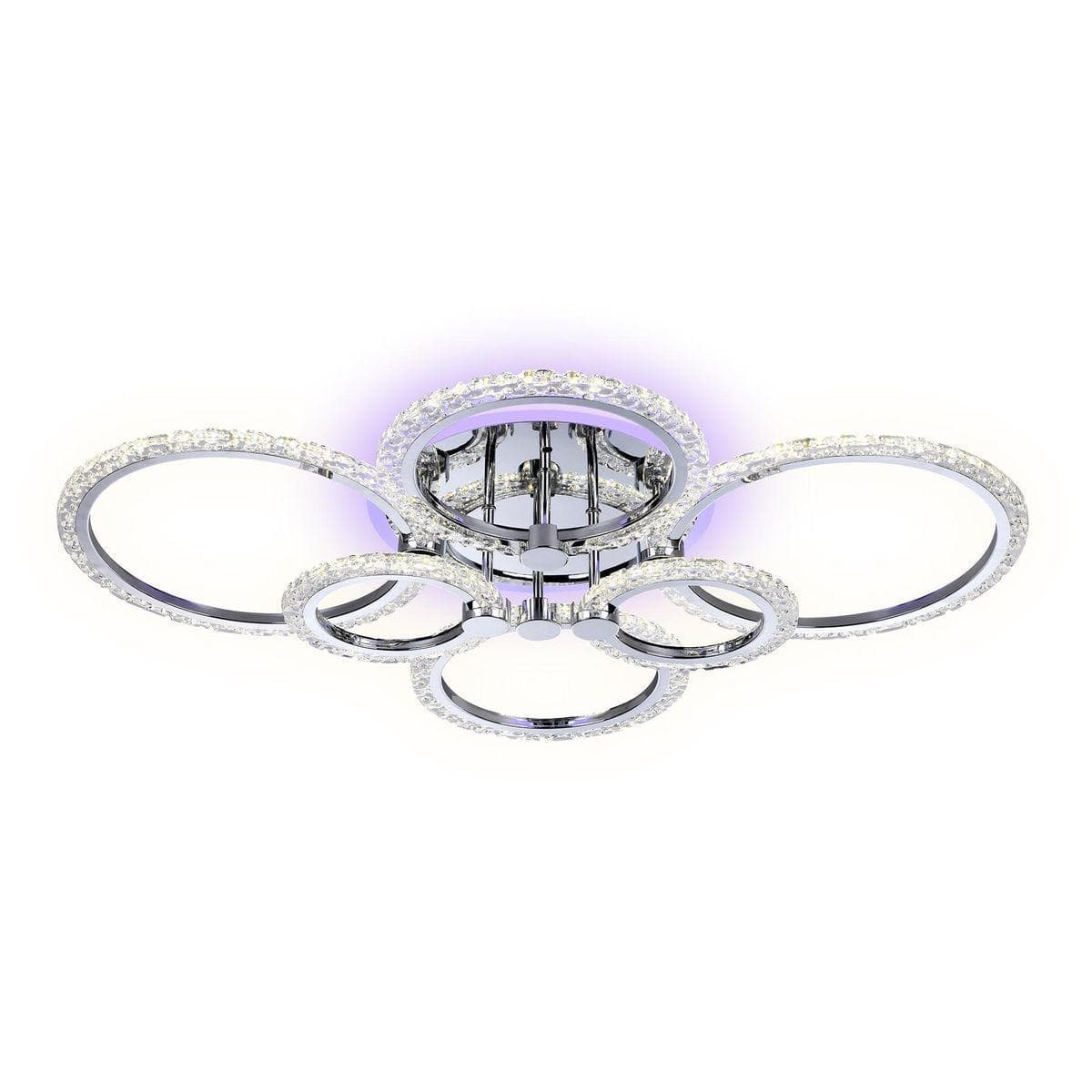 Ambrella Потолочный светодиодный светильник с пультом FA413/4+2 CH хром 132W 840*600*120 (ПДУ РАДИО 2.4G) — миниатюра 1