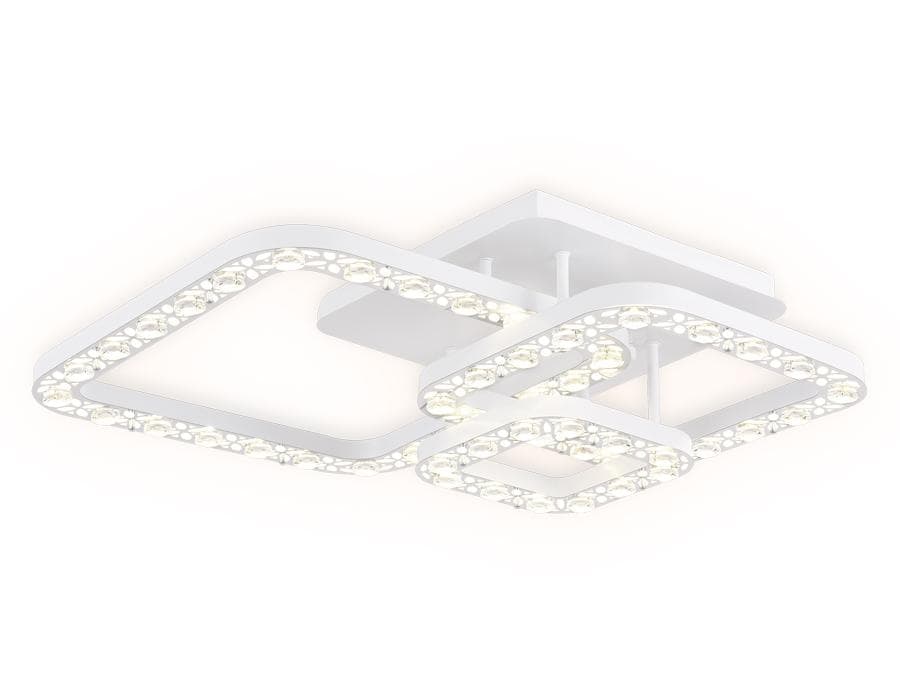 Ambrella Потолочный светодиодный светильник с пультом FA162 WH/CH белый/хром 100W 540*540*130 (ПДУ РАДИО 2.4) — миниатюра 2