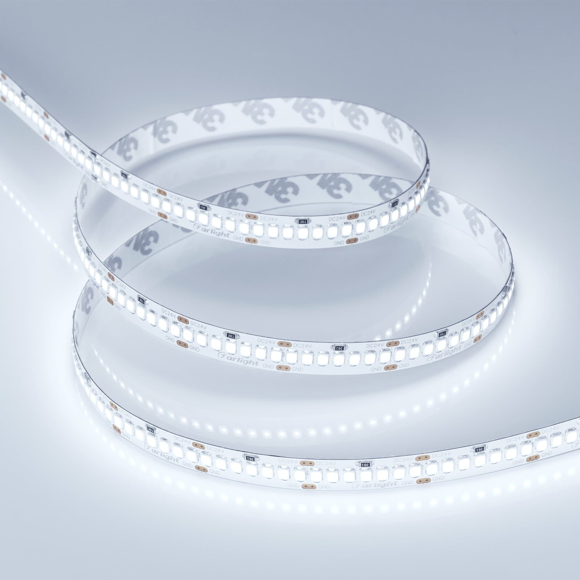 Arlight Светодиодная лента RT 2-5000 24V Cool 8K 10mm (2835, 252 LED/m, LUX) (10 Вт/м, IP20) 022654 — миниатюра 2