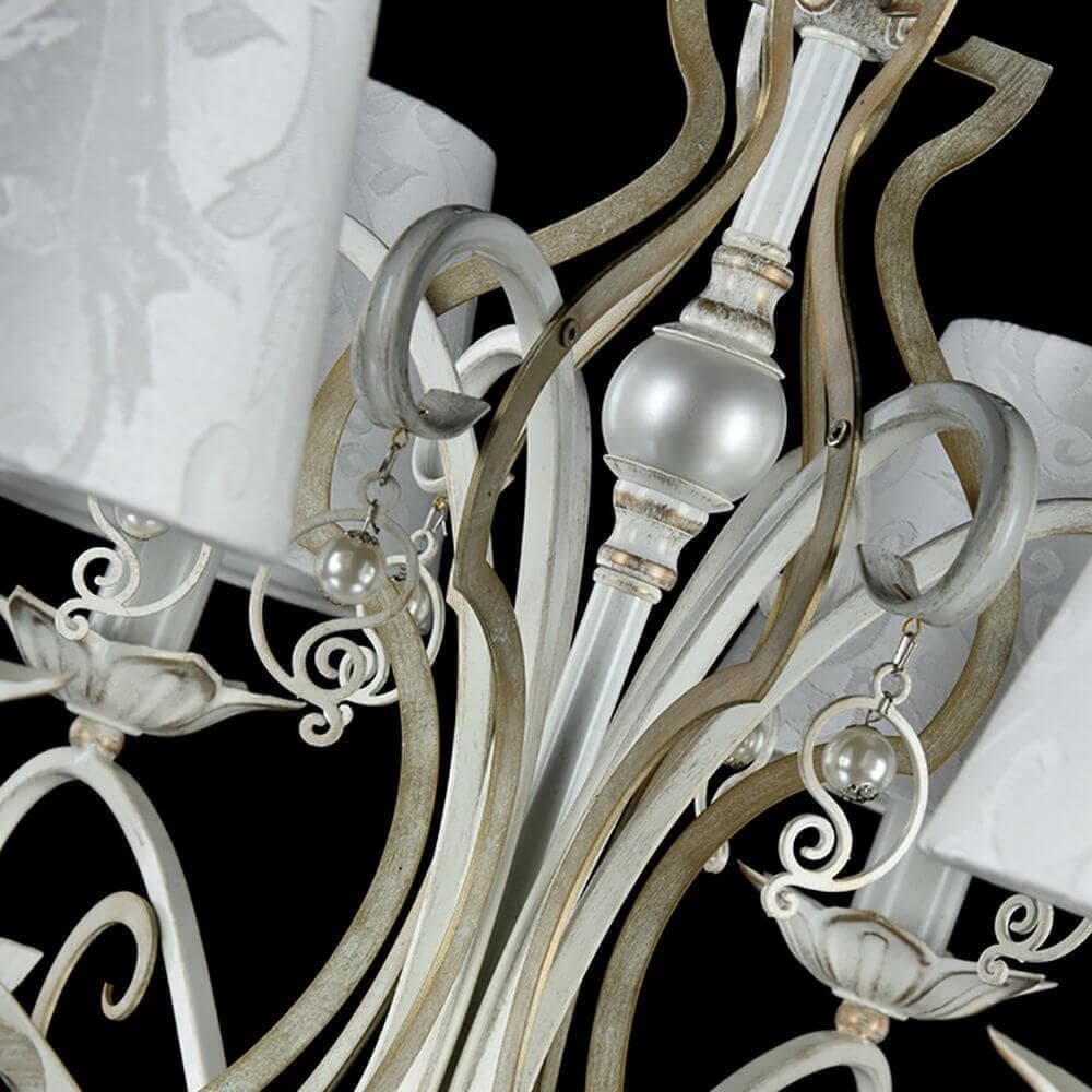 Maytoni Elegant Monile Белый с Золотом Люстра 6xE14 40W ARM004-06-W — миниатюра 11