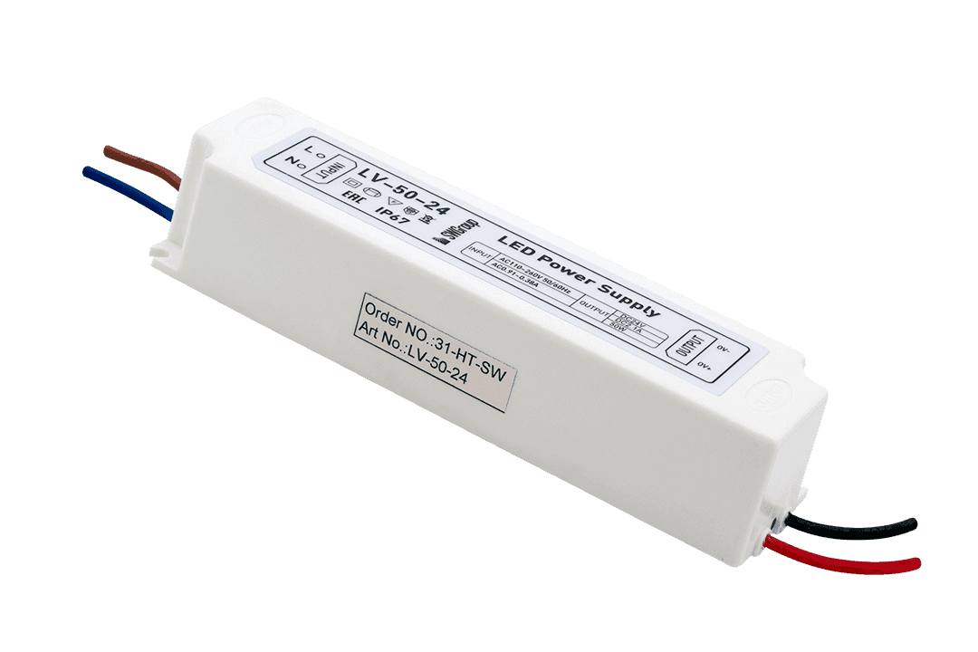 SWG Блок Питания для ленты IP 67 пластик 50 W, 24V LV-50-24