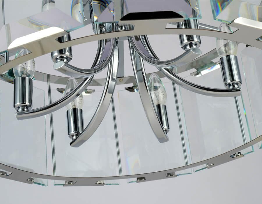 Ambrella Подвесная люстра с хрусталем TR5141 CH/CL хром/прозрачный E14/6 max 40W D600*1000 — миниатюра 2