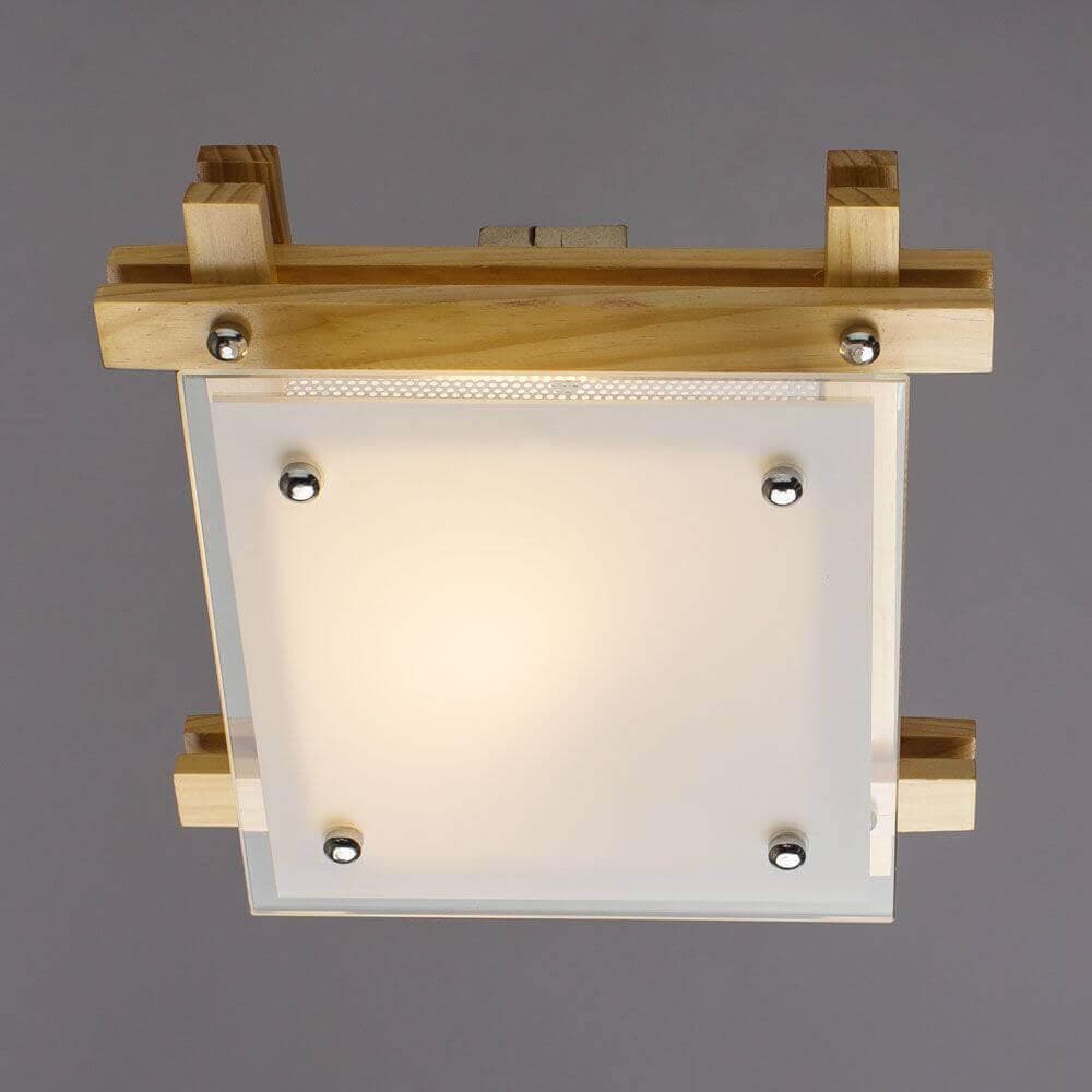 Arte Lamp Archimede Бежевый/Белый Светильник потолочный 1x60W 1xE27 A6460PL-1BR — миниатюра 2
