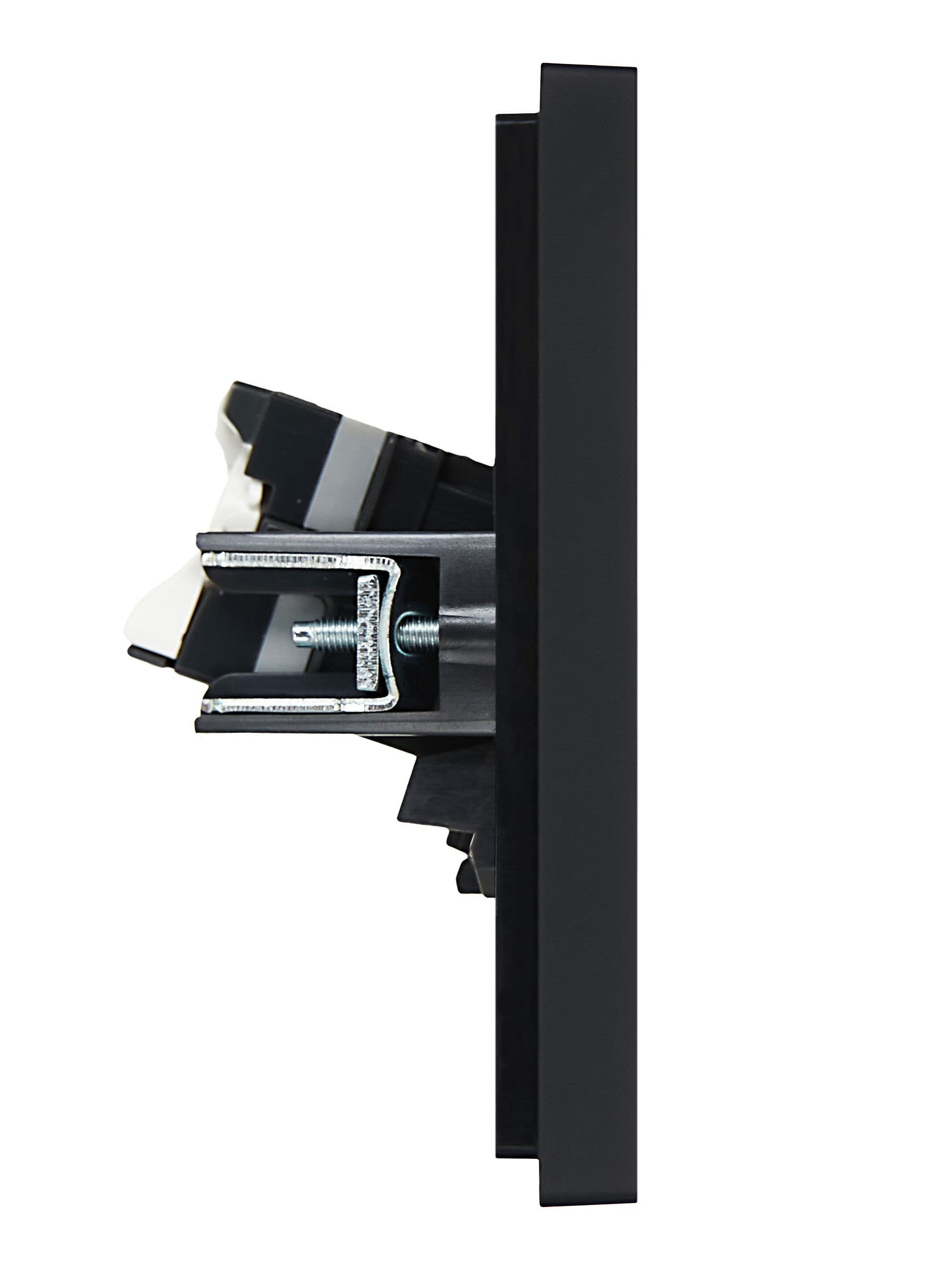 IEK FORTE&PIANO Черный Розетка комп. 2-ая RJ45 кат.5E FP133 — миниатюра 4