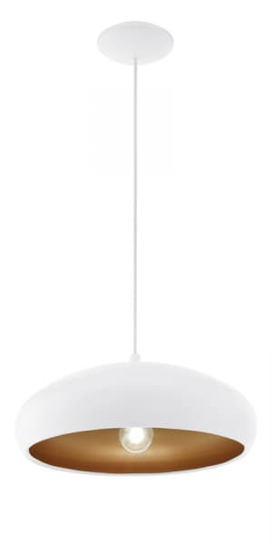 Eglo Подвес MOGANO 1, 1х60W (E27), Ø400, сталь, белый, медный 94606
