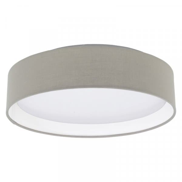 Eglo 31589 Светильник светодиодный потолочный PASTERI, 12W (LED), Ø320, белый/текстиль, серо-коричневый — миниатюра 1