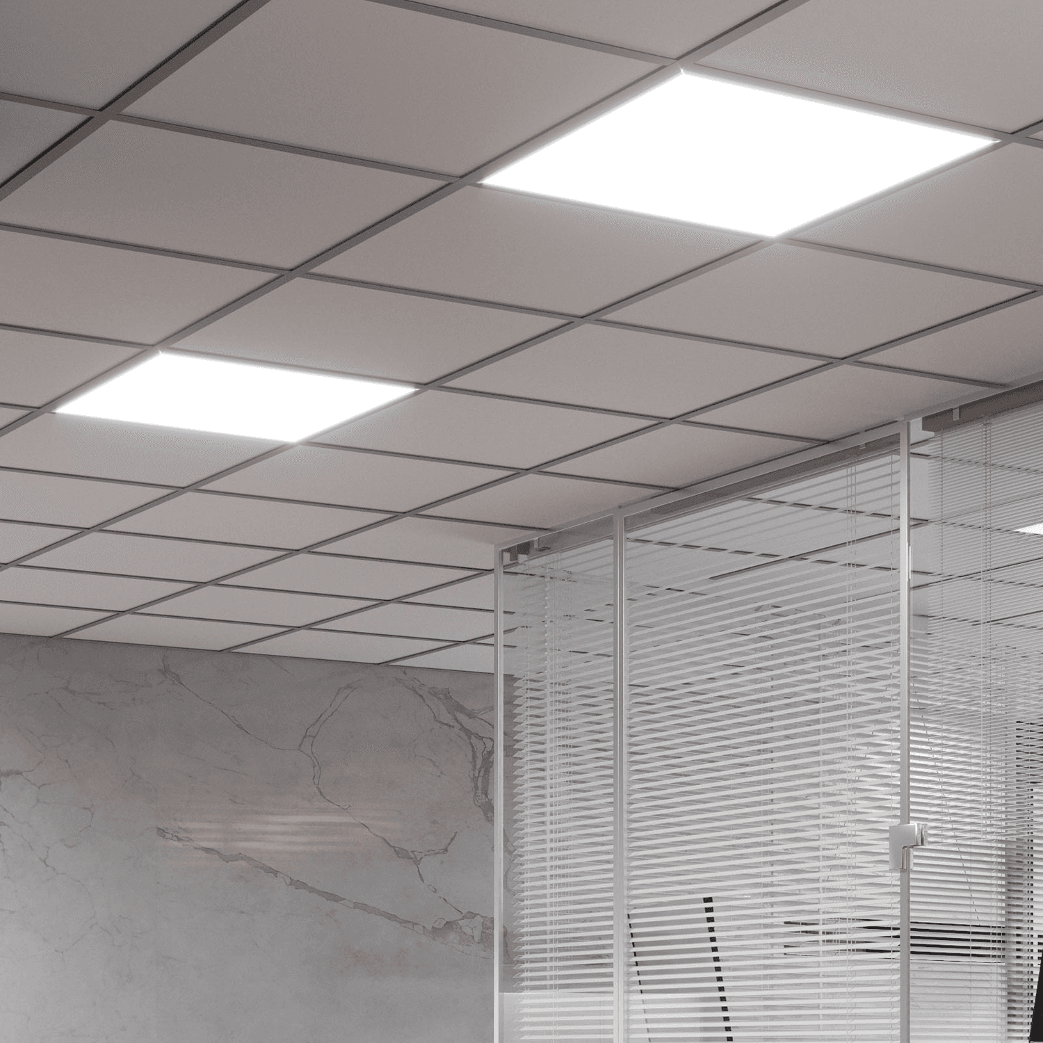 Gauss Светильник офисный MiR 35W 3000lm 5000K IP40 588*588*50мм Грильято опал планки LED G1-R3-00010-31G02-2003550 — миниатюра 4
