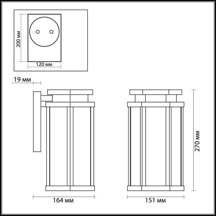 Odeon Light 4048/1W ODL18 711 темно-серый/белый Уличный настенный светильник IP44 E27 100W 220V GINO — миниатюра 3