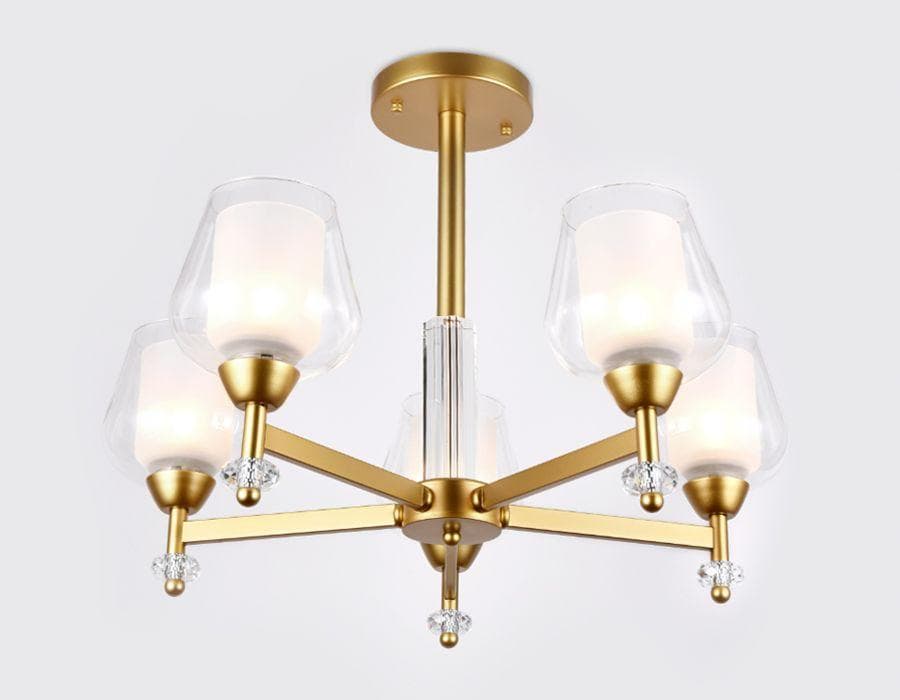 Ambrella Подвесная люстра TR3154/5 GD/CL золото/прозрачный E27/5 max 40W D630*460 — миниатюра 4