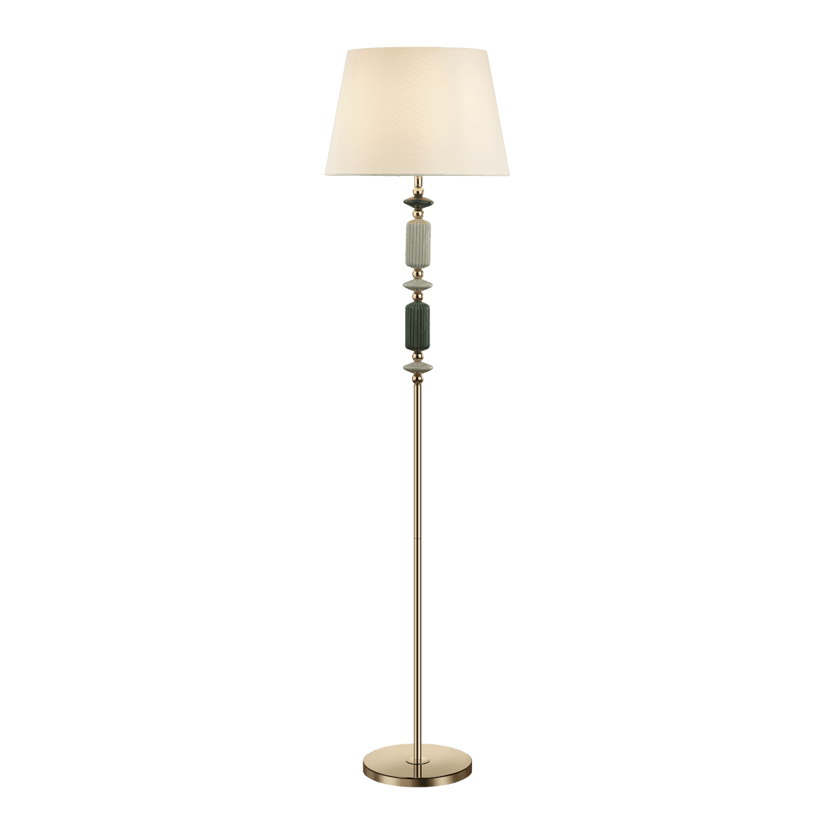 Odeon Light 4861/1FA CLASSIC ODL_EX22 41 золотой/раноцветн.керамика/абажур Торшер E27 1*60W 4861/1FA CANDY — миниатюра 2