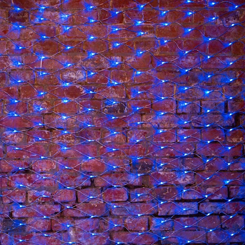 NEON-NIGHT Гирлянда "Сеть" 2х1,5м, свечение с динамикой, прозрачный ПВХ, 288 LED, 230 В, цвет: Синий 215-043
