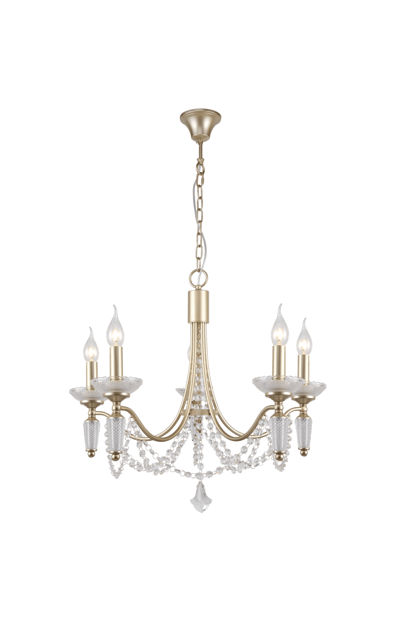 Freya Classic Zoe Золото Люстра FR2009PL-05G — миниатюра 5
