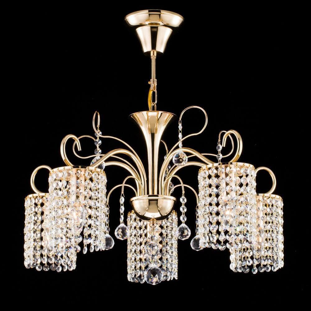 Freya Crystal Leona Золото Люстра E14 40W FR1127-PL-05-G — миниатюра 6