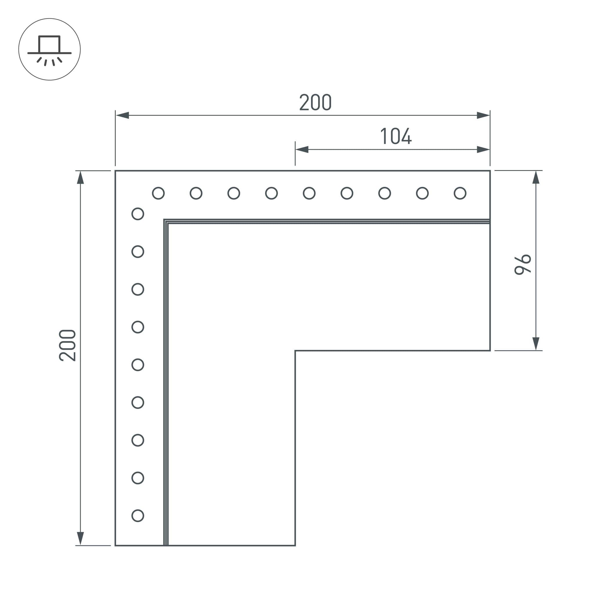 Arlight Угол SL-LINIA55-FANTOM-EDGE внешний (Металл) 030137 — миниатюра 2