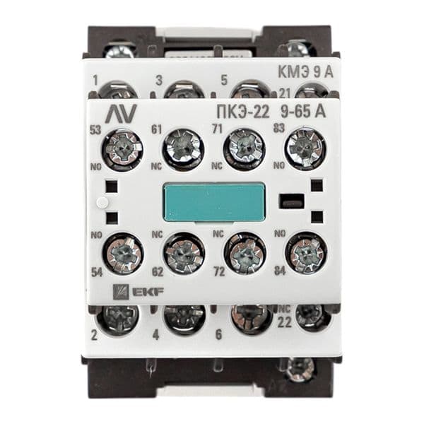 EKF Комплект КМЭ 9А 1NC 400В АС с дополнительными контактами 2НО+2НЗ AVERES — миниатюра 3