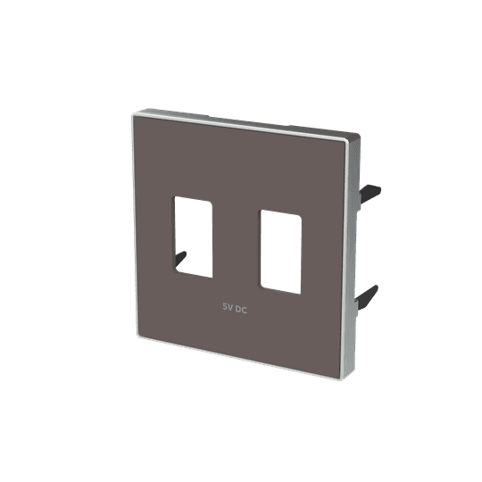 ABB SKY Тауп Накладка для механизма 2хUSB зарядного устройства 2CLA858530A6301 — миниатюра 2