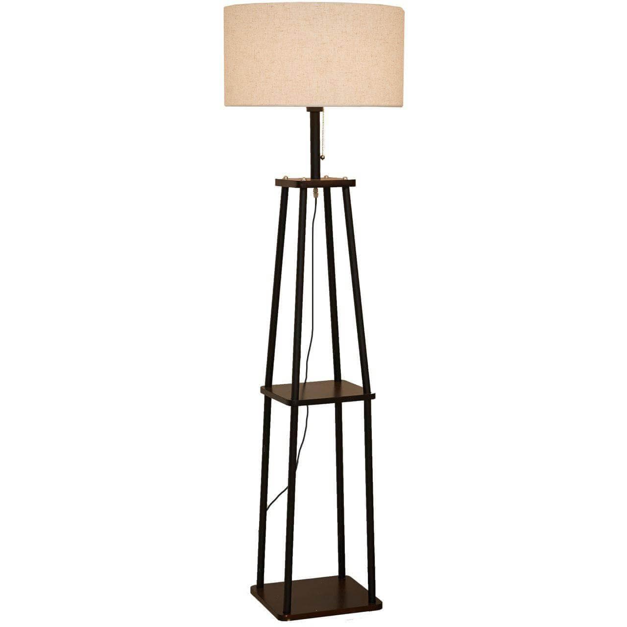 ST LUCE SLE302.405.01 Торшер  Черный, Коричневый/Бежевый E27 1*40W (из 2-х коробок) — миниатюра 1