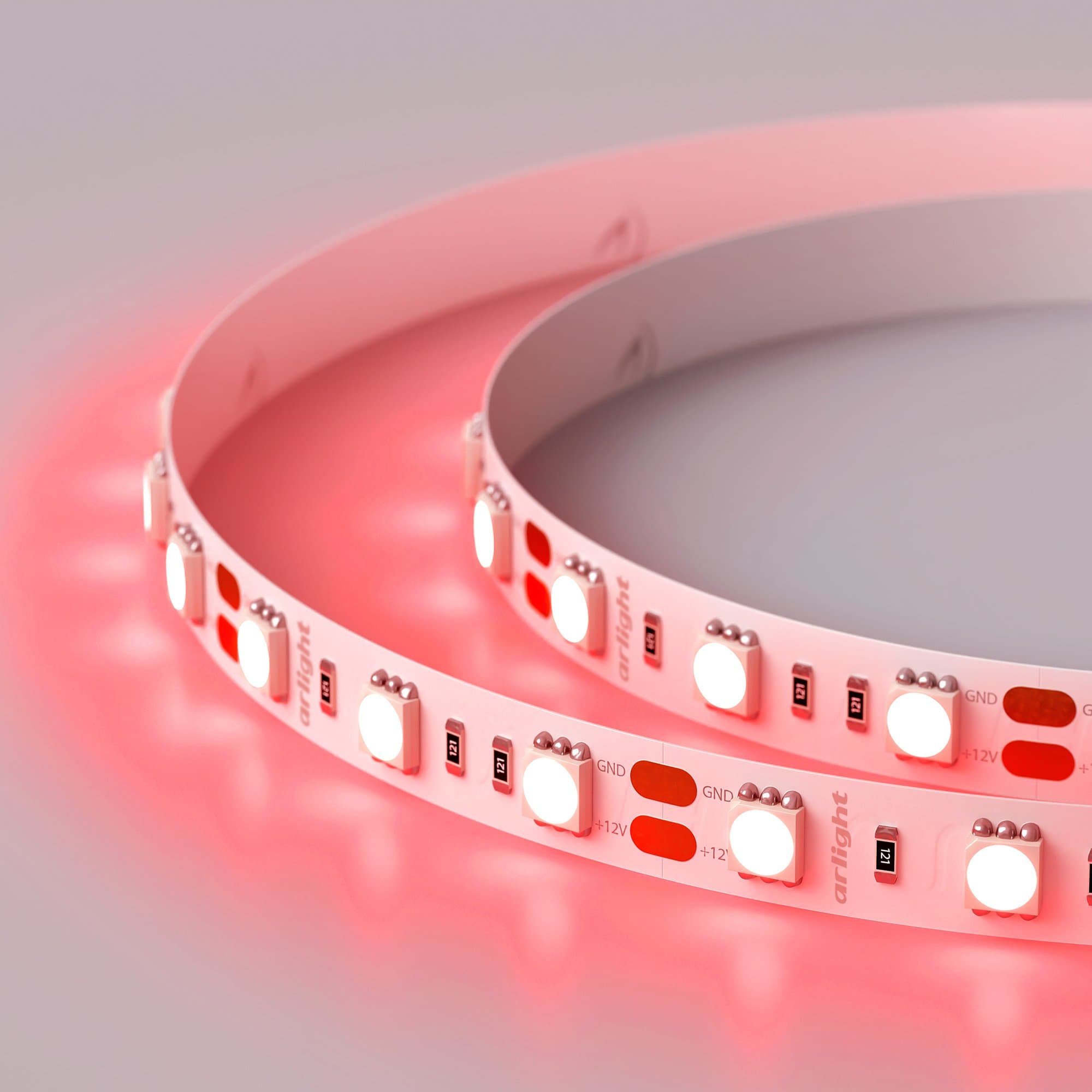 Arlight Светодиодная лента RT 2-5000 12V Red 2x (5060, 300 LED, LUX) (14.4 Вт/м, IP20) 012343(1) — миниатюра 2