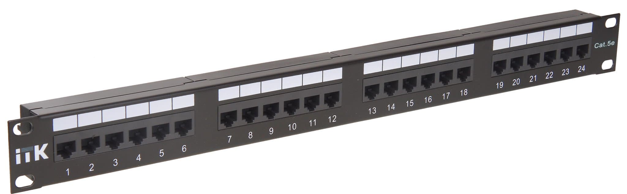 IEK ITK 1U патч-панель кат.5Е UTP, 24 порта (Dual) PP24-1UC5EU-D05