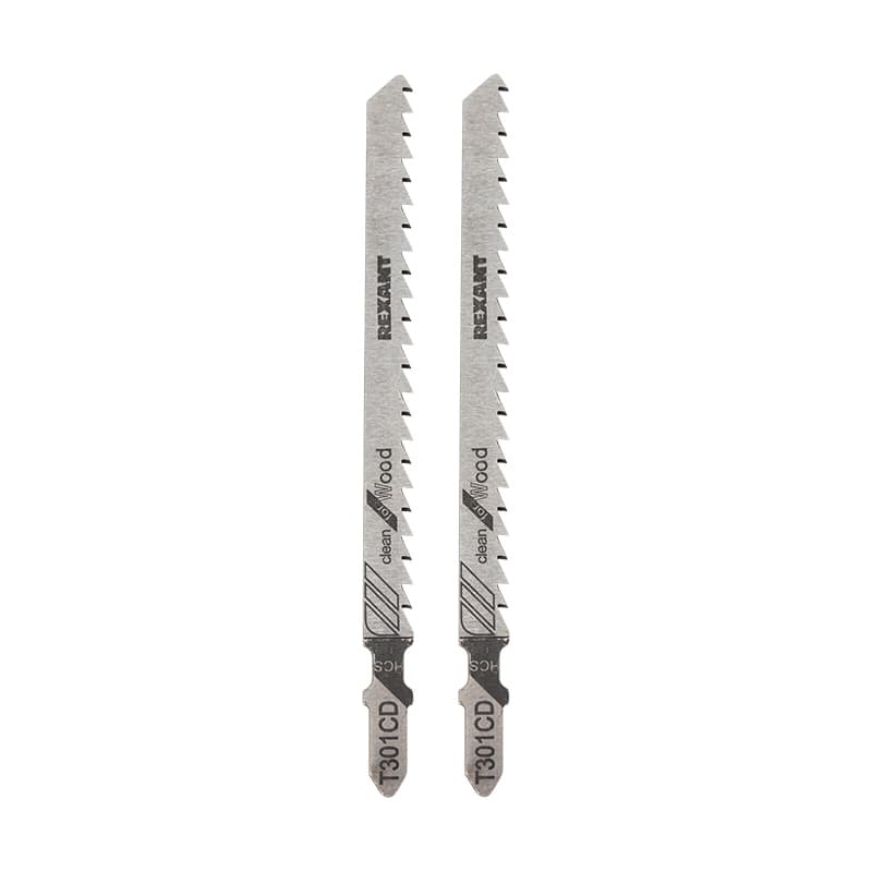 Пилка для электролобзика 115 мм 8 з/д 6-60 мм T301CD (2 шт./уп.) (дерево) Rexant 92-0307