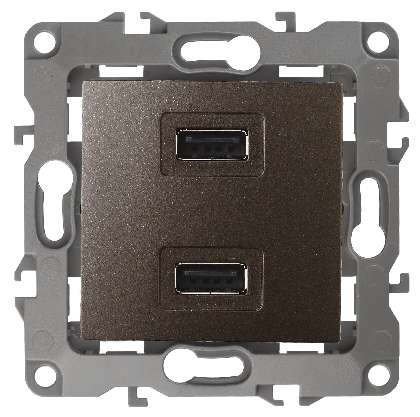 ЭРА 12-4110-13 Бронза Устройство зарядное USB, 230В/5В-2100мА, IP20, 12