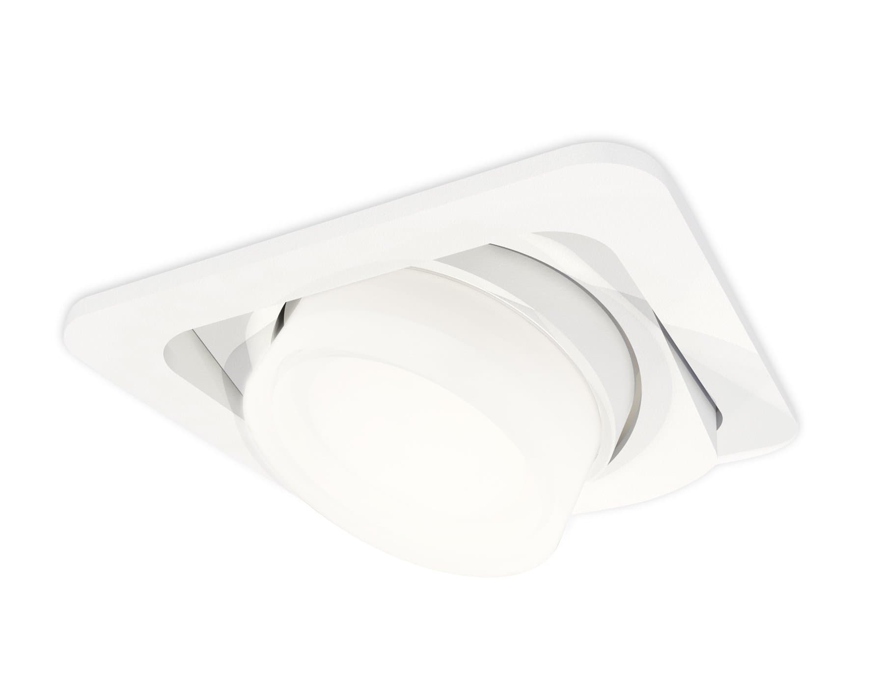 Ambrella Комплект встраиваемого поворотного светильника XC7658083 SWH/FR/CL белый песок/белый матовый/прозрачный MR16 GU5.3 (C7658, N7160) — миниатюра 1