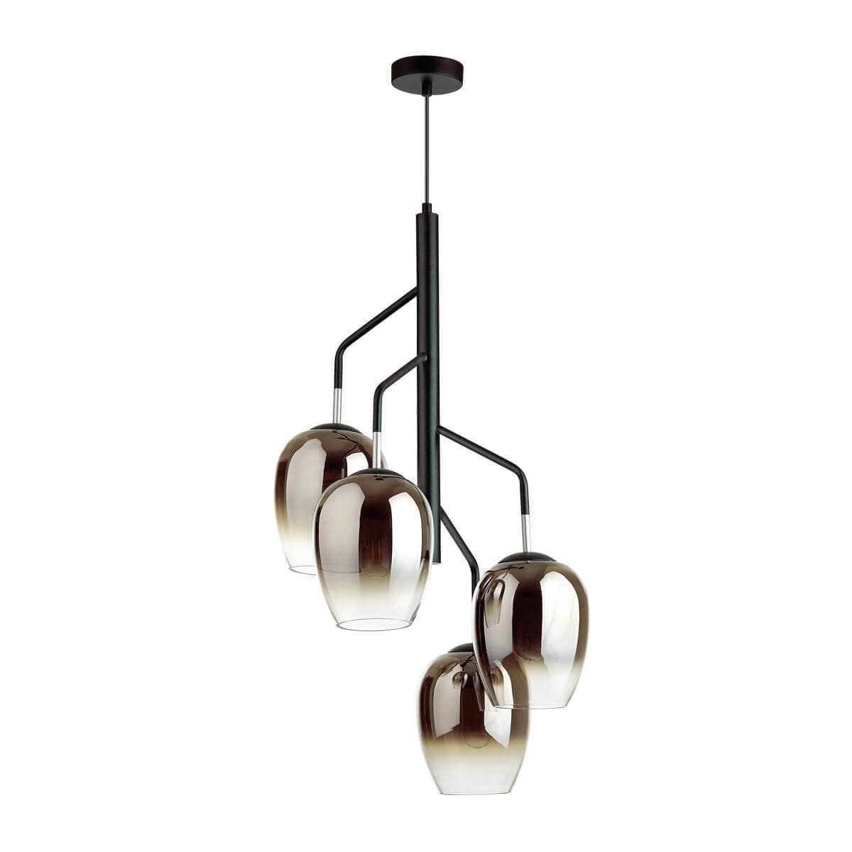 Odeon Light 4759/4 ODL21 дымчатый/черный Люстра E27 4*60W PALTA