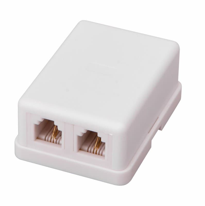 PROconnect Телефонная розетка 2 гн. RJ-11(6P-2C), внешняя (50 шт/уп) 03-0002-4