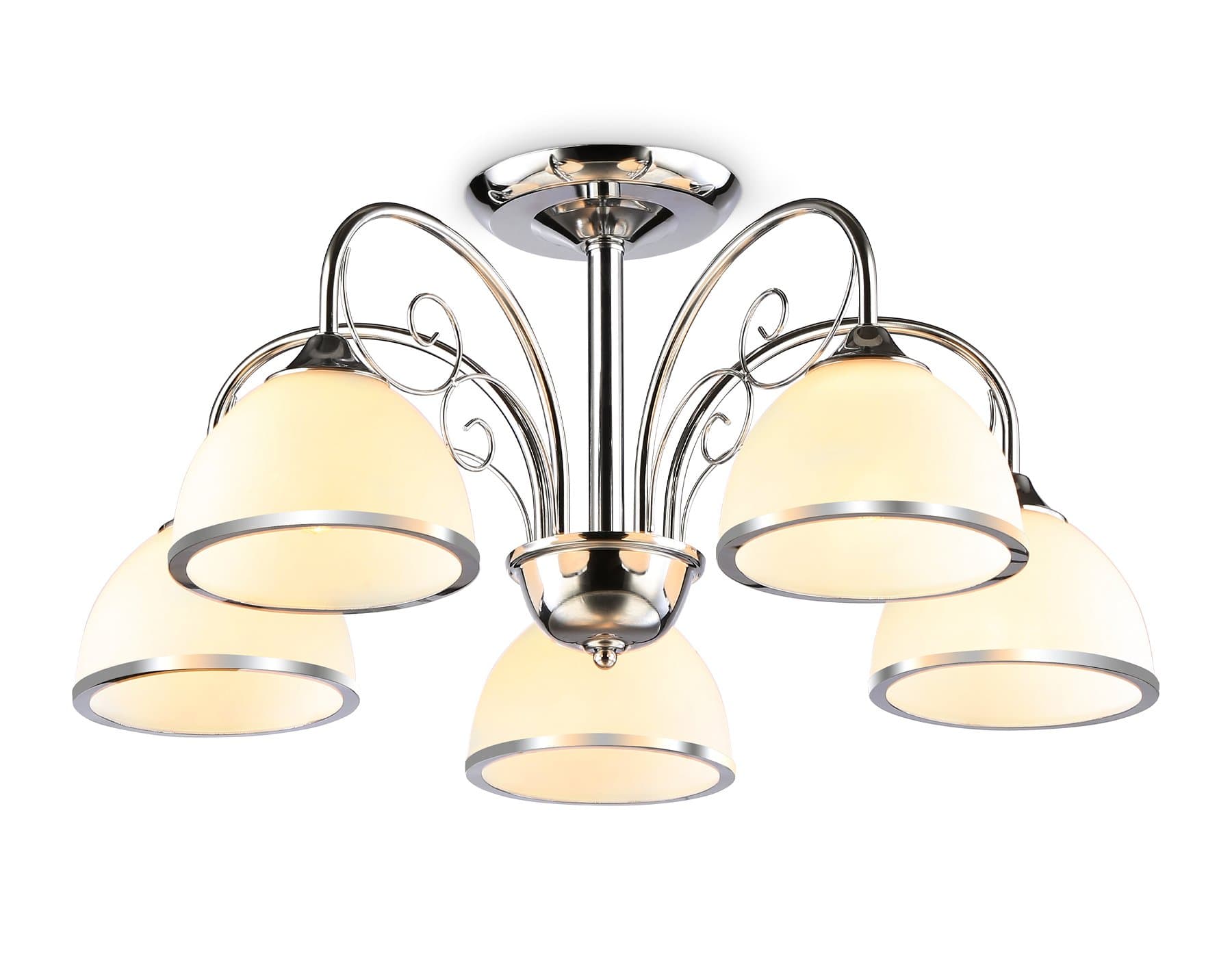 Ambrella Подвесная люстра TR3182/5 CH/FR хром/белый матовый E27/5 max 40W D575*285
