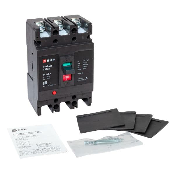 EKF Выключатель автоматический в литом корпусе ProPact LS125 63А 3P 18кА — миниатюра 15