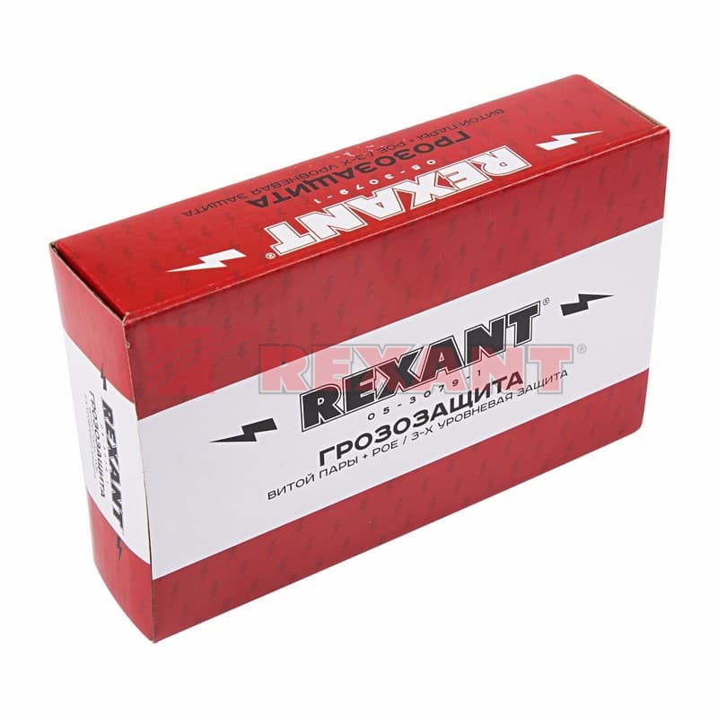 Грозозащита витой пары Разъем RJ45 с PoE Rexant 05-3079-1 — миниатюра 2