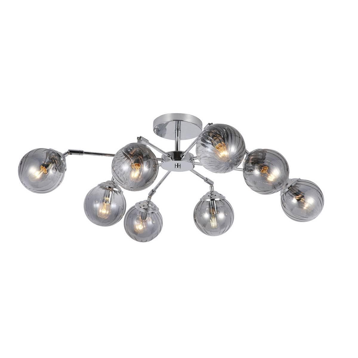 Evoluce SLE102202-08 Светильник потолочный Хром/Дымчатый E14 8*40W — миниатюра 1
