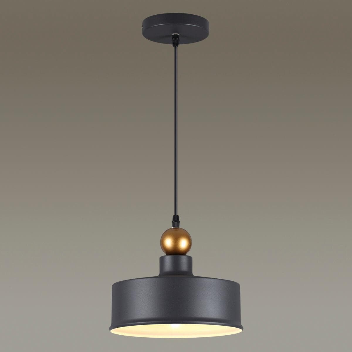 Odeon Light 4088/1 ODL19 387 черный/золотой Подвес Е27 1*40W BOLLI — миниатюра 2