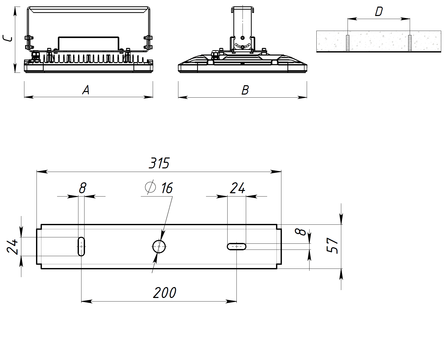 INSEL LB/S LED G3 130W D90 850 WH FB