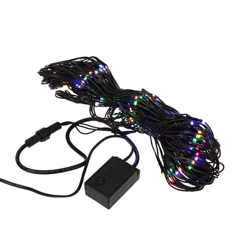 NEON-NIGHT Гирлянда "Сеть" 1х1,5м, черный ПВХ, 160 LED Мультиколор 215-119