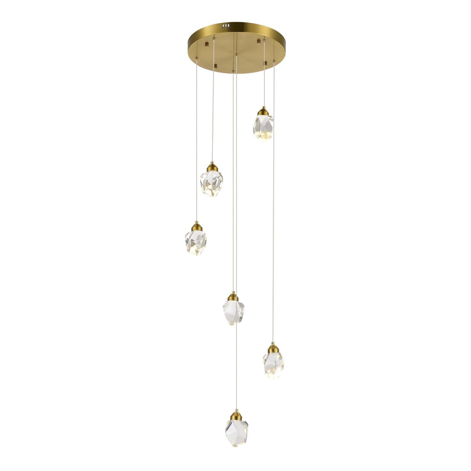 ST LUCE SL6114.203.06 Светильник подвесной Золотистый/Прозрачный LED 6*3W 3000K