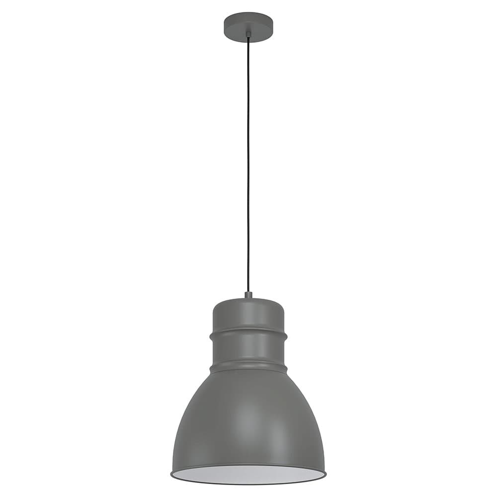 Eglo EBURY Подвесной потолочный светильник (люстра) EBURY, 1Х60W, E27, H1100, Ø380, сталь, серый/б 43622