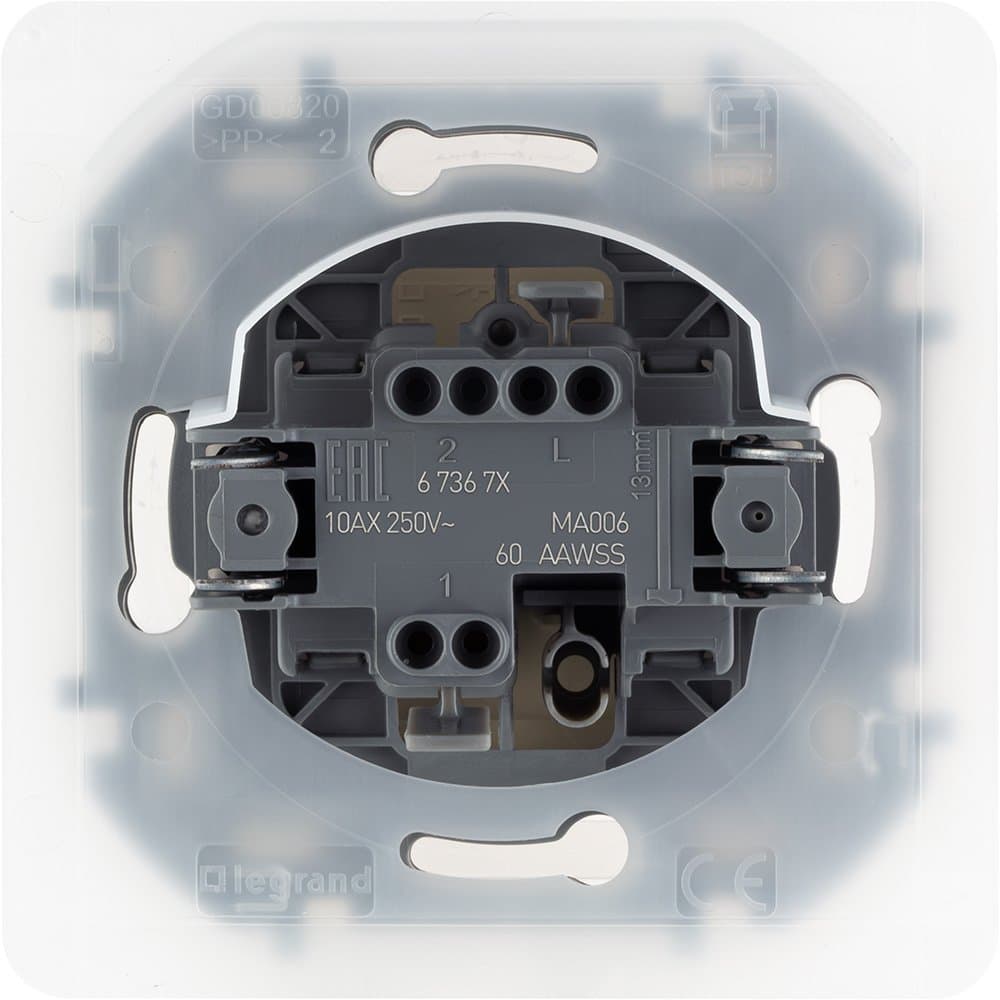 Legrand INSPIRIA Слоновая кость Переключатель IP44 10 AX - 250 В 673671 — миниатюра 2