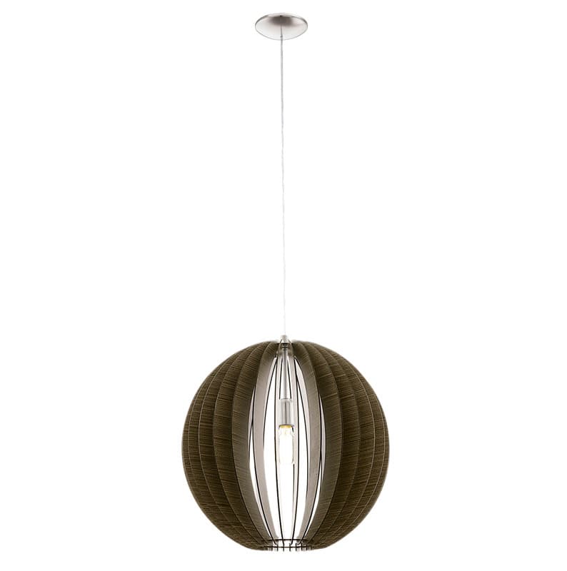 Eglo 94636 Подвес COSSANO, 1х60W (Е27), Ø500, сталь/ дерево, темно-коричневый