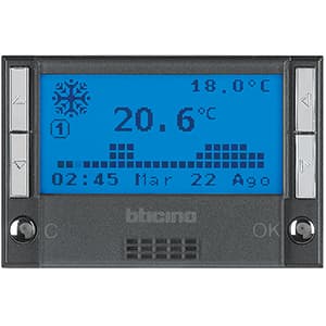 BT Axolute Антрацит Термостат электронный недельный батарея 2х1,5V 3 мод HS4451