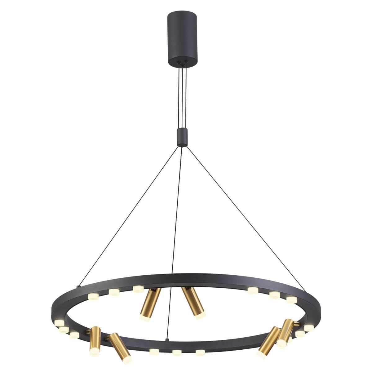 Odeon Light 3918/63L ODL20 38 черный/золотистый/металл Подвесной светильник LED 63W 4000K BEVEREN