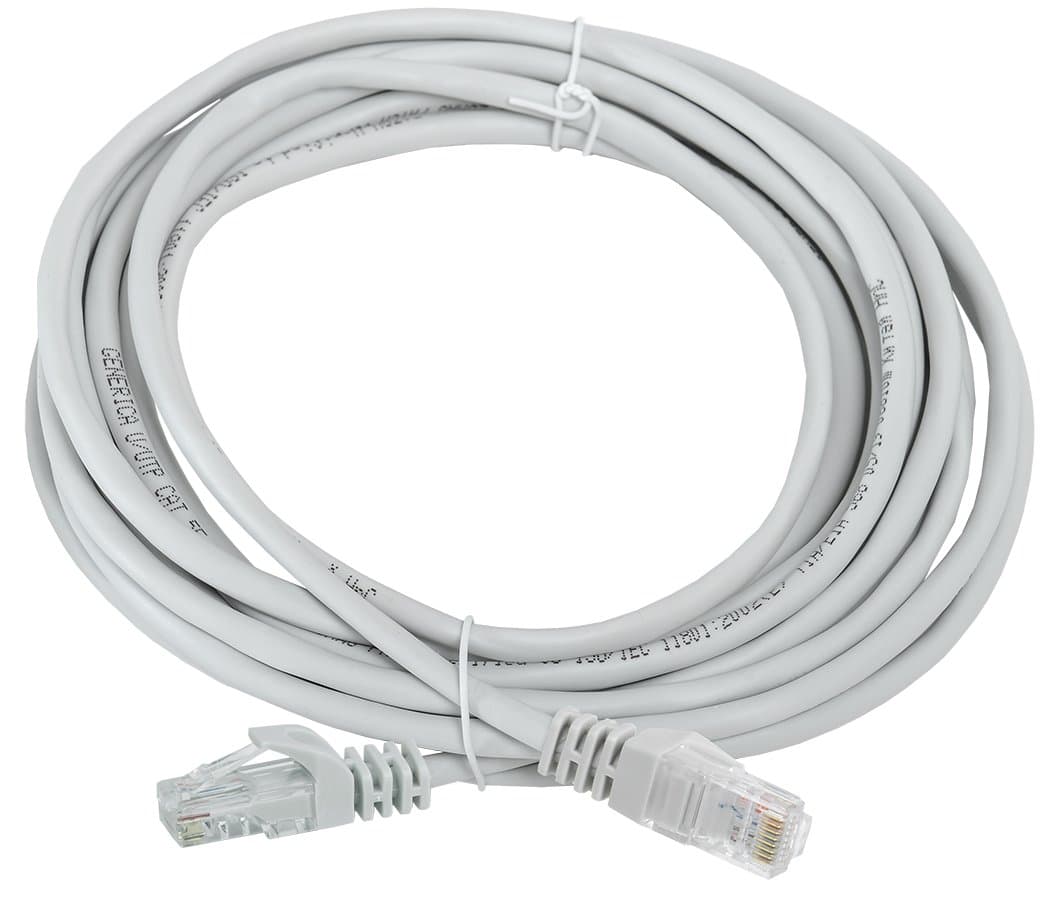 IEK GENERICA Шнур коммутационный кат. 5Е UTP 5м серый PC01-C5EU-5M-G