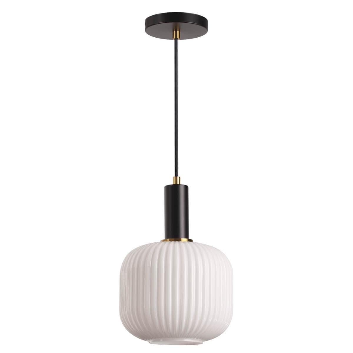 Lumion 4452/1 LN20 254 черный,белый, стекло Подвес E27 1*60W 220V MERLIN — миниатюра 2