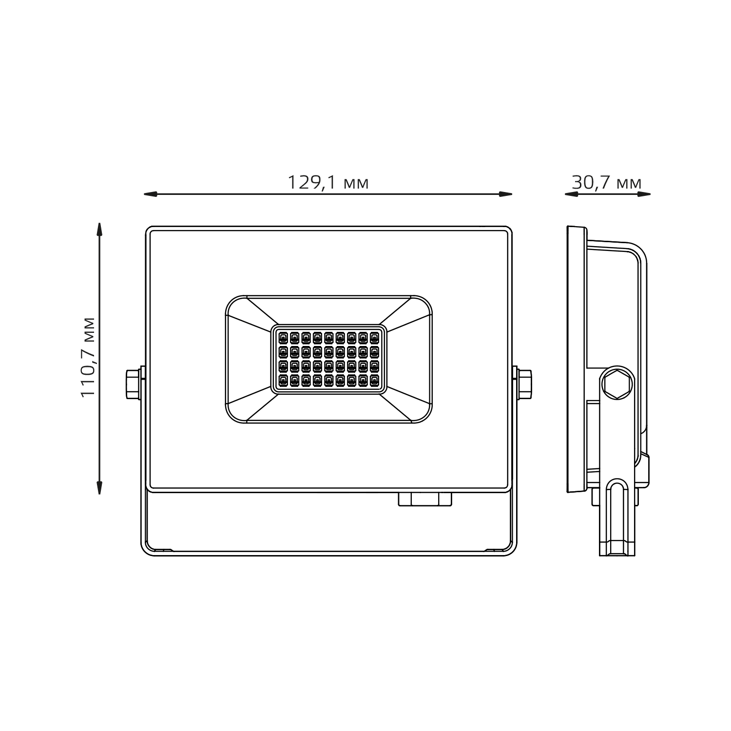 Gauss Прожектор Elementary 20W 1400lm зеленого свечения 175-265V IP65 черный LED 613100620 — миниатюра 6