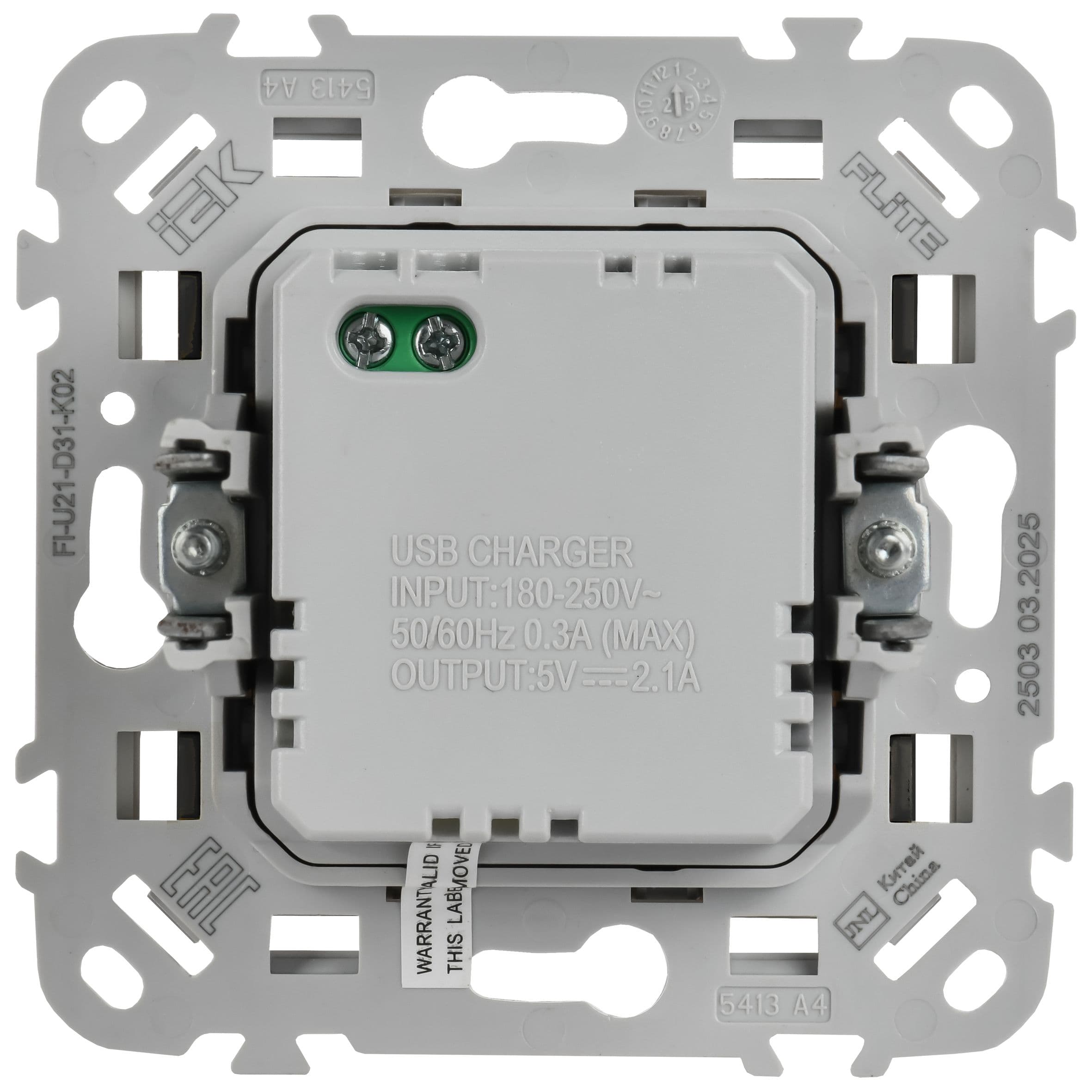 IEK FLITE Черный Розетка USB A+A 31А — миниатюра 3
