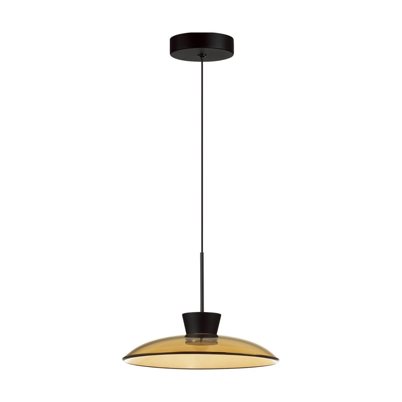 Odeon Light 5055/9LA L-VISION ODL24 321 черный/янтарный/металл/стекло Подвес LED 9W 3000К SAUCER