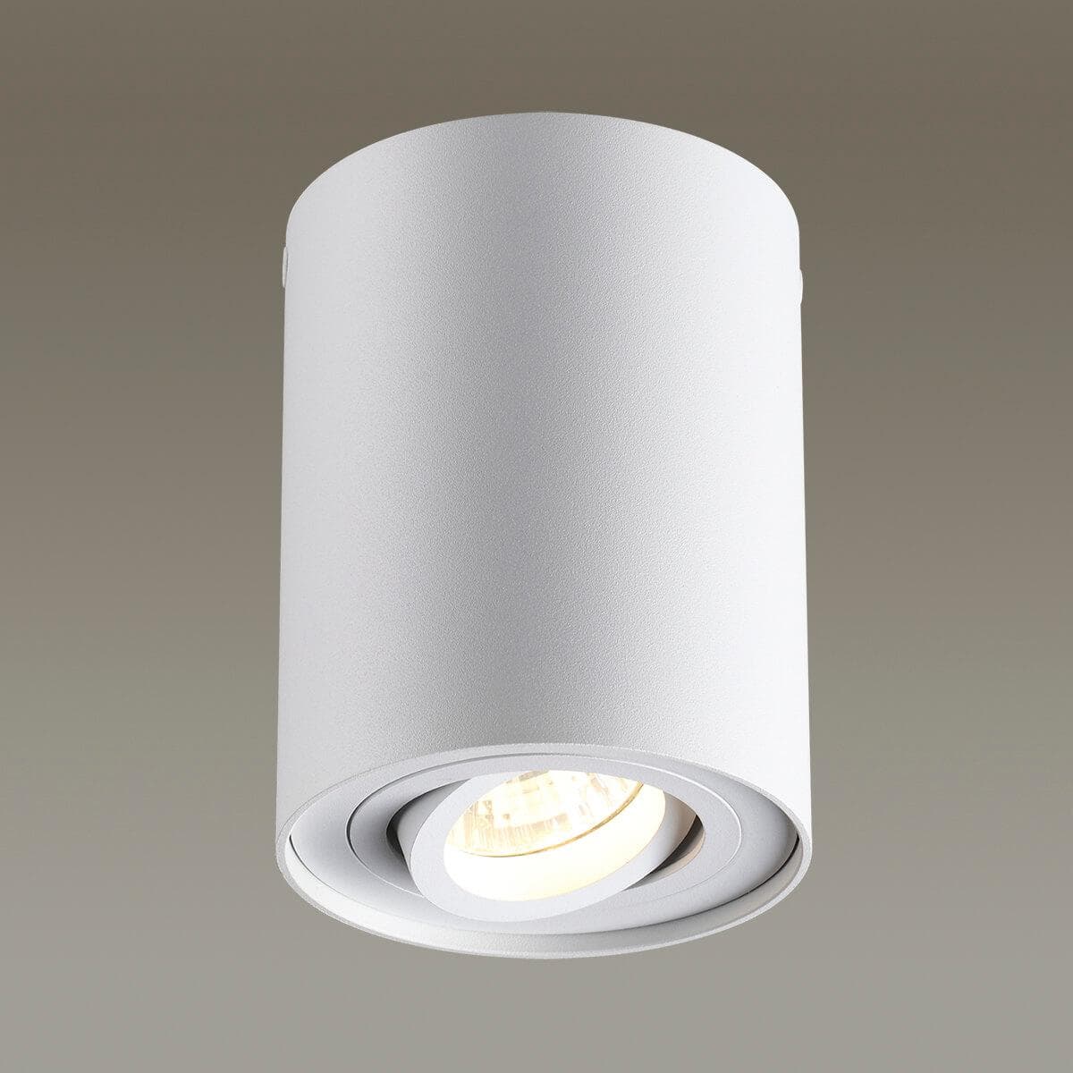 Odeon Light 3564/1C ODL18 115 PILLARON Светильник Потолочный накладной белый IP20 GU10 1*50W 220V — миниатюра 2